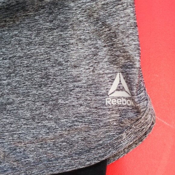 Reebok 2 in 1 running short grey black women's size S - Picture 2 of 6